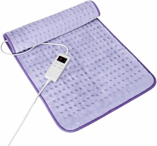 Electric Heating Pad for Back & Period Pain, 6 Heat Settings with Auto-Off