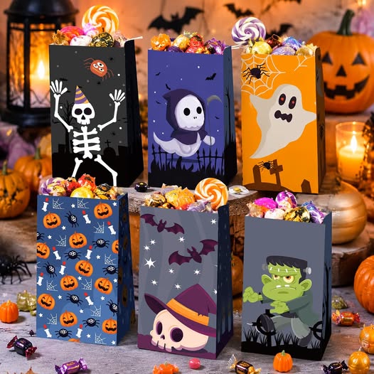 50% 0FF 24-Pack Halloween Treat Bags with Stickers