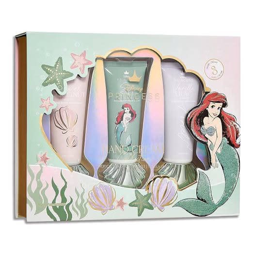Disney Ariel Mermaid Hand Cream Set, 3-Pack, 30 mL Each, Assorted Scents