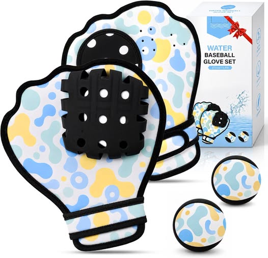 40% 0FF 2-Pack Water Baseball Catch Game Set with Balls & Mitts, Yellow