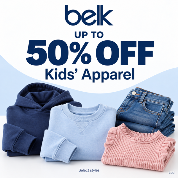 Belk has up to 50% OFF kids’ apparel!
