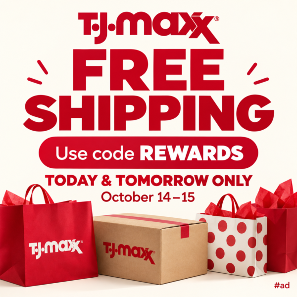 FREE SHIPPING at T.J. Maxx! Use code REWARDS at checkout!