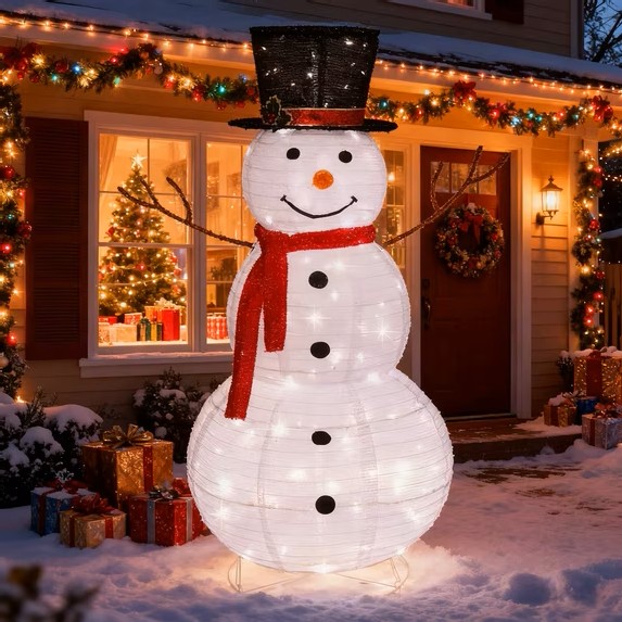 LED Lighted Snowman Christmas Snowman w/ 180 LED Lights